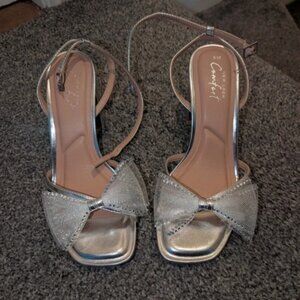 New Look Silver Bow Heels